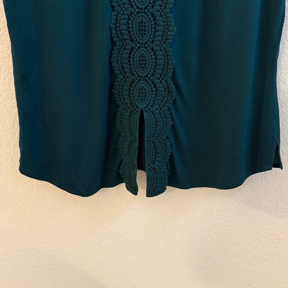 Daniel Rainn Emerald Lace Detail Blouse - Picture 3 of 3